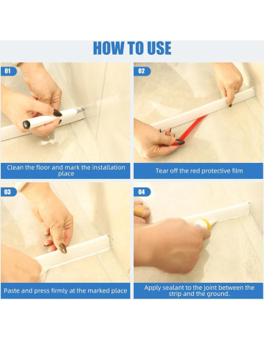 Barrera de Ducha Plegable YFLY 149.86 cm Impermeable