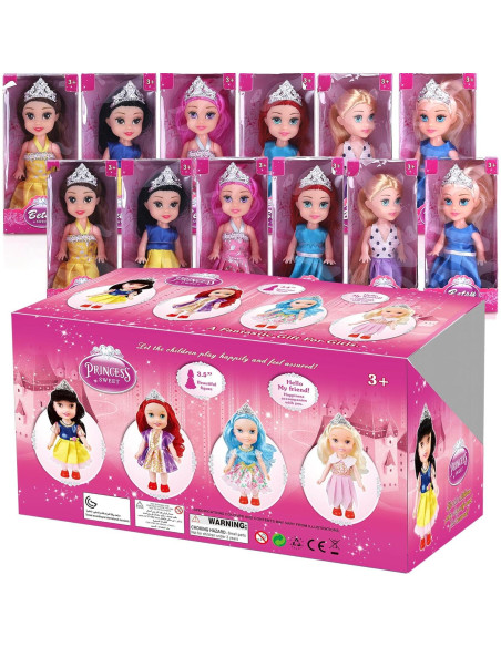 Set de 12 Muñecas Princesa Real Liberty Imports 12.7 cm
