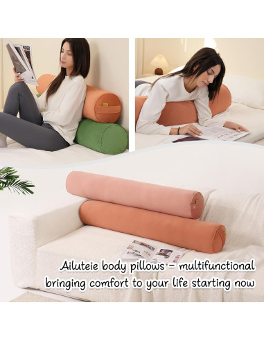 Cojín Corporal Ailuteie 99 cm Naranja Ámbar Soporte Lumbar