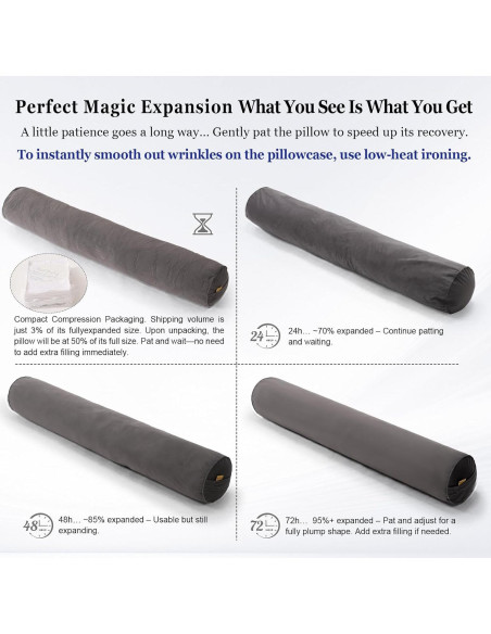 Cojín Corporal Ailuteie 99 cm Naranja Ámbar Soporte Lumbar