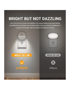 Luz Nocturna LED Lyridz con Sensor de Movimiento 4 Pzas 2