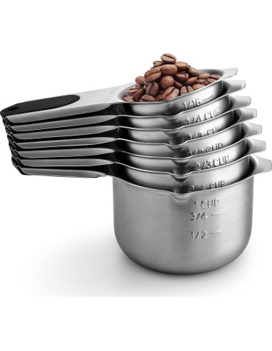 Tazas de Medir Magnéticas Spring Chef - Acero Inoxidable, 7 Piezas