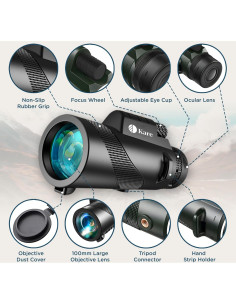 Telescopio Monocular Kare 80x100 Alta Definición con Soporte 2