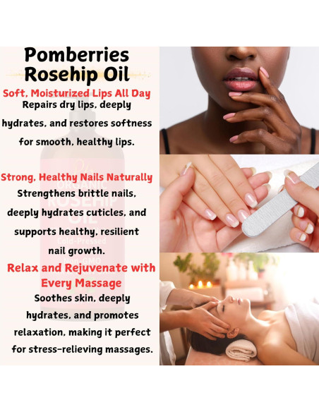 Aceite de Rosa Mosqueta Orgánico 473 ml - Puro y Prensado en Frío