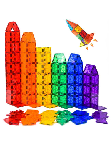 Conjunto de Bloques Magnéticos FNJO 52 PCS Juguetes STEM