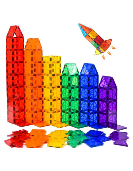 Conjunto de Bloques Magnéticos FNJO 52 PCS Juguetes STEM