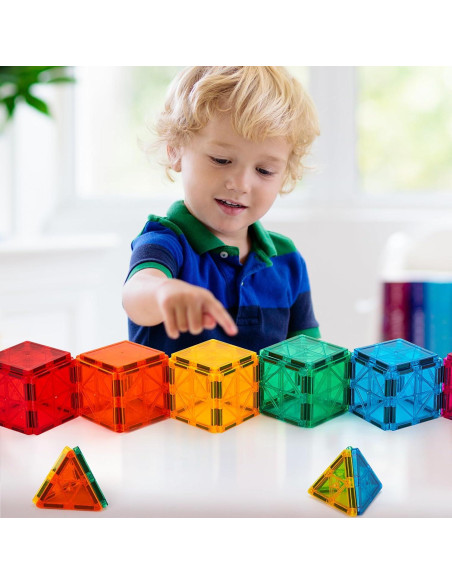 Conjunto de Bloques Magnéticos FNJO 52 PCS Juguetes STEM