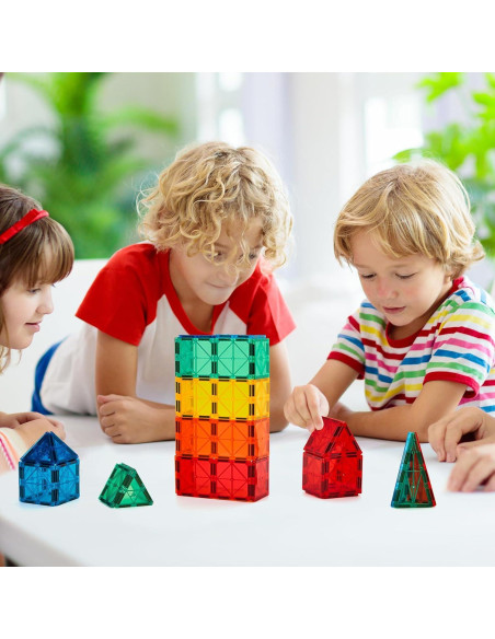 Conjunto de Bloques Magnéticos FNJO 52 PCS Juguetes STEM