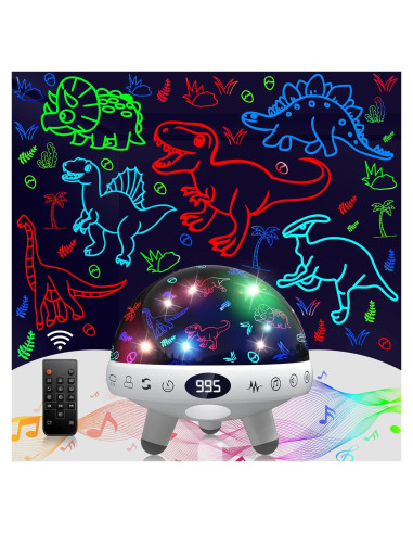 Proyector de Luz Nocturna Dinosaurio YACHANCE con Control Remoto