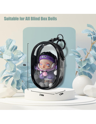 Bolsa de Exhibición de Figuras ZZFENGKR 6.35x9.4 cm Negra