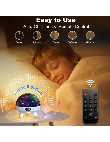 Proyector de Luz Nocturna Dinosaurio YACHANCE con Control Remoto