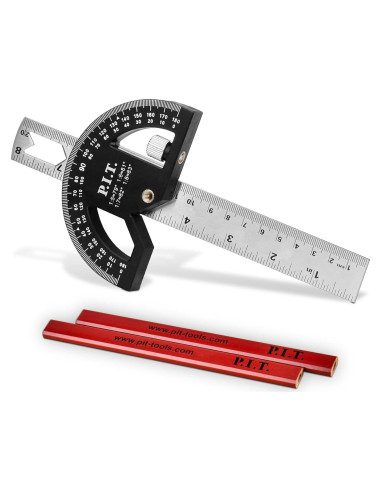 Transportador de Ángulo P.I.T. 203mm Ajustable para Carpinteros
