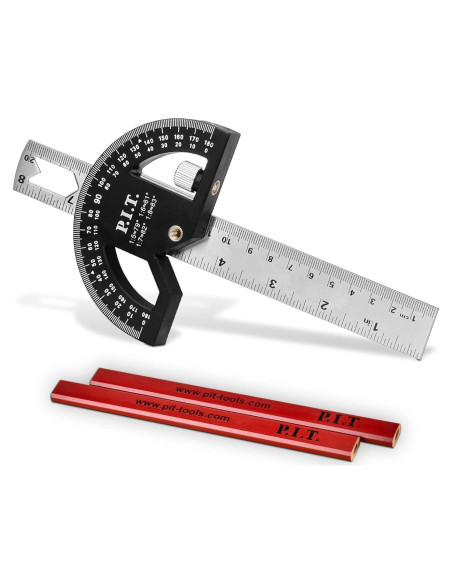 Transportador de Ángulo P.I.T. 203mm Ajustable para Carpinteros