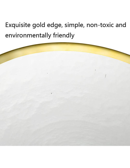 Juego de Platos de Carga NUPTIO 2PCS Vidrio Transparente Dorado