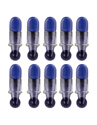 Clip de Bolsa con Imán Cook with Color - Paquete de 10 Azul