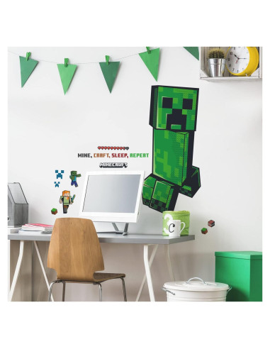 Calcomanías de Pared Gigantes RoomMates Minecraft Creeper