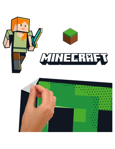 Calcomanías de Pared Gigantes RoomMates Minecraft Creeper