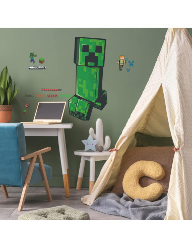 Calcomanías de Pared Gigantes RoomMates Minecraft Creeper