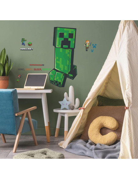 Calcomanías de Pared Gigantes RoomMates Minecraft Creeper