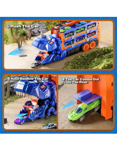 Set de Juguetes de Camión de Transporte Vanvimen con 12 Coches 2