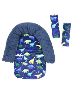 Cojín y Fundas para Asiento de Coche Bebé Dinosaurio Minky