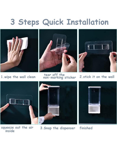 Dispensador de Detergente HHLUPUP 1 Unidad 1.04 L Montado en Pared