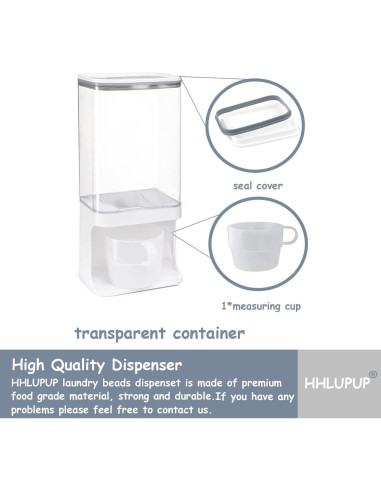 Dispensador de Detergente HHLUPUP 1 Unidad 1.04 L Montado en Pared