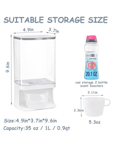 Dispensador de Detergente HHLUPUP 1 Unidad 1.04 L Montado en Pared