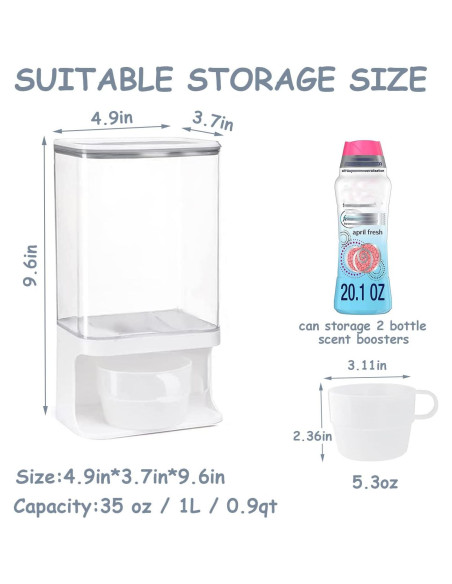 Dispensador de Detergente HHLUPUP 1 Unidad 1.04 L Montado en Pared