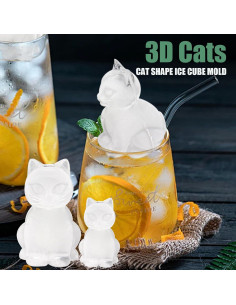 Molde de Hielo de Silicona Gato Admaison 18.29x11.94cm 2