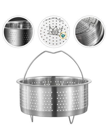 Cesta de Vapor de Acero Inoxidable UPKOCH 17.5 cm para Cocina