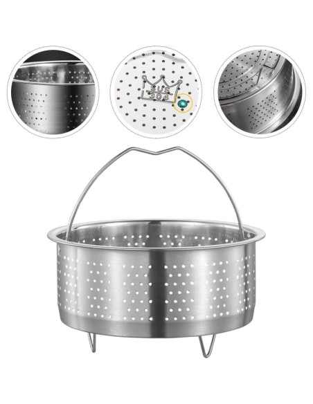 Cesta de Vapor de Acero Inoxidable UPKOCH 17.5 cm para Cocina