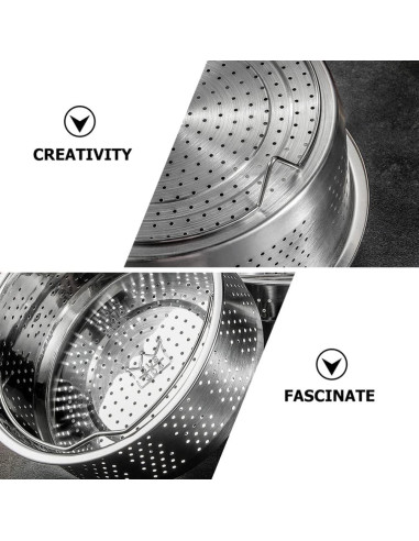 Cesta de Vapor de Acero Inoxidable UPKOCH 17.5 cm para Cocina
