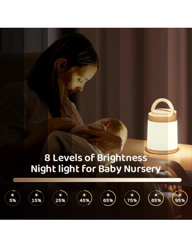 Luz Nocturna Portátil One Fire para Bebés 10 Colores 8 Brillos