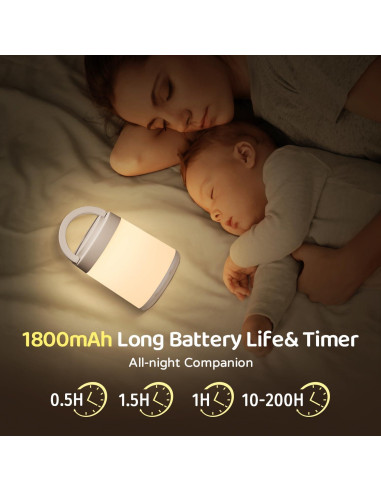 Luz Nocturna Portátil One Fire para Bebés 10 Colores 8 Brillos