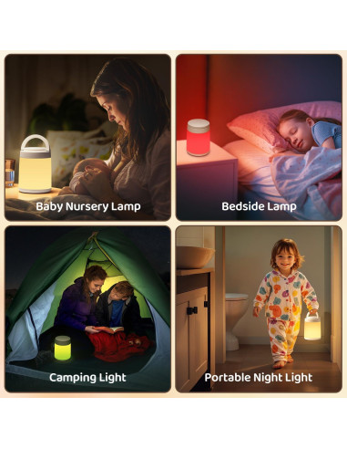 Luz Nocturna Portátil One Fire para Bebés 10 Colores 8 Brillos