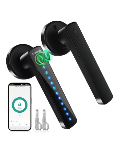 Cerradura Inteligente Kadonio 406 Negra con Huella Dactilar y APP