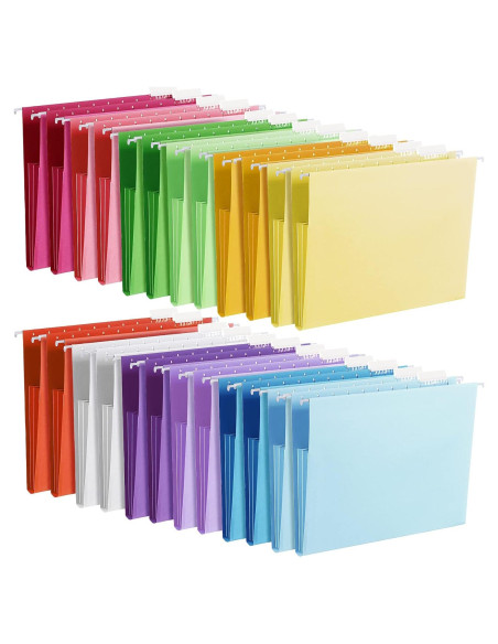 Carpetas de Archivo Colgantes Yaomiao 24 Piezas Color Brillante