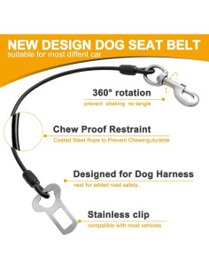 Arnés de perro para coche Mi Metty - Cinturón de seguridad 80 cm 2