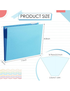 Carpetas de Archivo Colgantes Yaomiao 24 Piezas Color Brillante 2