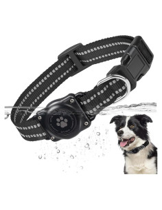 Collar para Perros Furrigo con Soporte AirTag Impermeable Negro