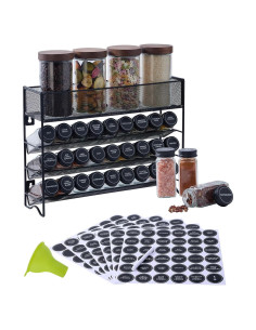 Organizador de Especias Fiwence con 27 Frascos y Etiquetas