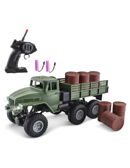 Camión Militar RC GoolRC 1:16 6WD Todo Terreno con 2 Baterías