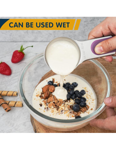 Juego de Tazas Medidoras Magnéticas 5PCS Minteem Acero Inoxidable