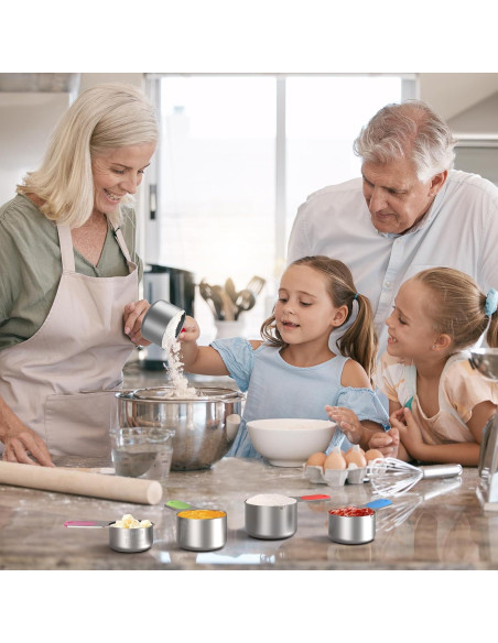 Juego de Tazas Medidoras Magnéticas 5PCS Minteem Acero Inoxidable