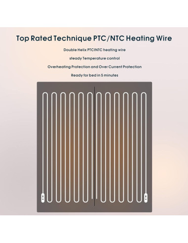Manta Eléctrica Rey BESTCHIC 254x229 cm 4 Niveles Calentamiento