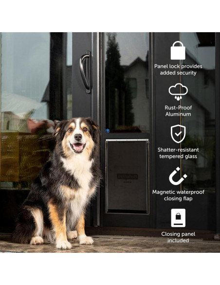 Puerta para Mascotas PetSafe Grande Negra 192.4-205.7 cm
