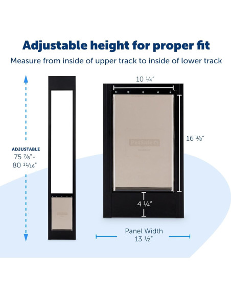 Puerta para Mascotas PetSafe Grande Negra 192.4-205.7 cm