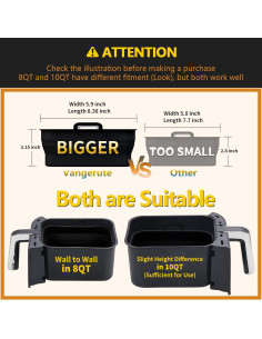 Forros de Silicona Colapsables Vangerute 8QT para Freidora 2