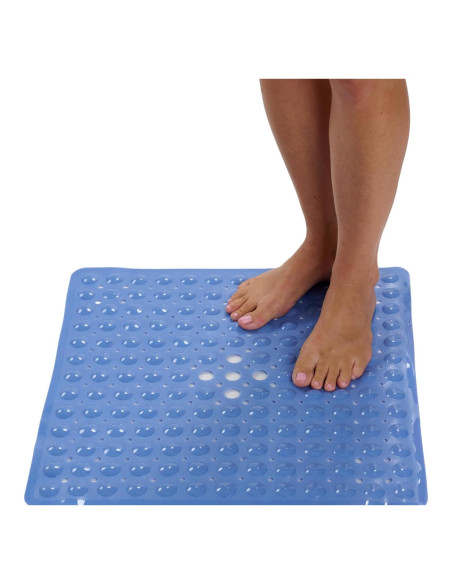 Alfombrilla de Ducha Antideslizante ENKOSI 53x53 cm Azul Aqua